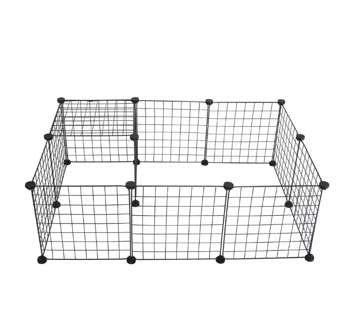 Modulaire Dierenren voor Kleine Huisdieren – Metalen Draad Puppybox met 12 Panelen