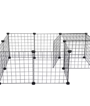 Modulaire Dierenren voor Kleine Huisdieren – Metalen Draad Puppybox met 12 Panelen