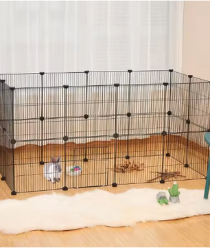 Modulaire Dierenren met Deur – Metalen Puppybox voor Konijnen, Kittens en Knaagdieren