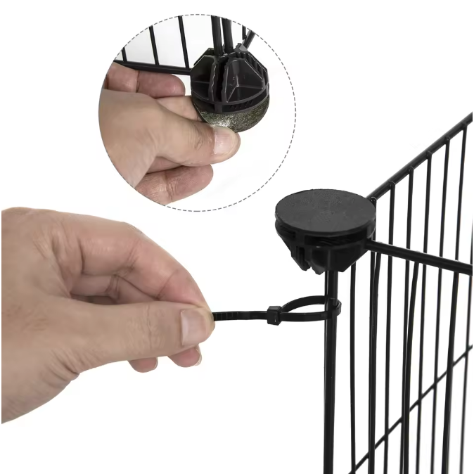 Modulaire Dierenren met Deur – Metalen Puppybox voor Konijnen, Kittens en Knaagdieren