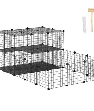 Modulaire Dierenren voor Kleine Huisdieren – Metalen Knaagdierkooi met Deuren en Panelen