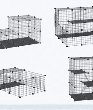 Modulaire Dierenren voor Kleine Huisdieren – Metalen Knaagdierkooi met Deuren en Panelen