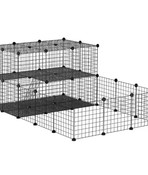 Modulaire Dierenren voor Kleine Huisdieren – Metalen Knaagdierkooi met Deuren en Panelen