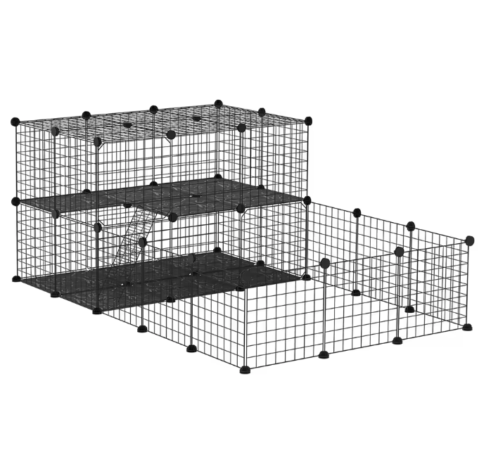 Modulaire Dierenren voor Kleine Huisdieren – Metalen Knaagdierkooi met Deuren en Panelen