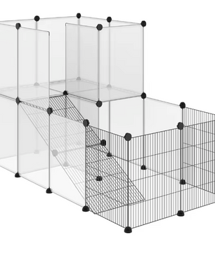 Modulaire Dierenren voor Kleine Huisdieren – Transparante Panelen Knaagdierkooi
