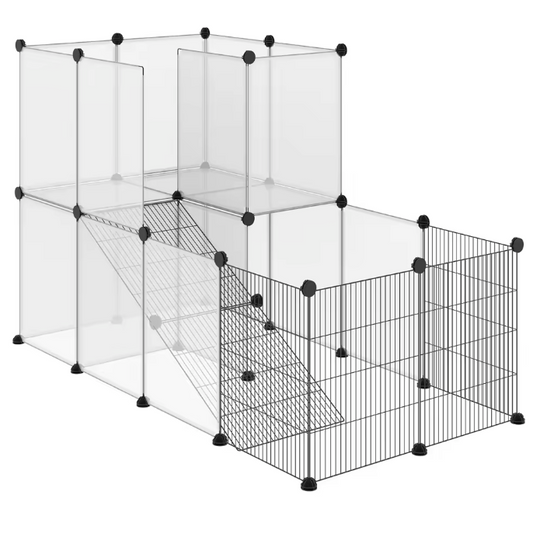 Modulaire Dierenren voor Kleine Huisdieren – Transparante Panelen Knaagdierkooi