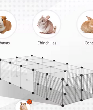 Modulaire Dierenren voor Kleine Huisdieren – Transparante Panelen Knaagdierkooi
