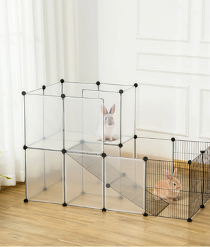 Modulaire Dierenren voor Kleine Huisdieren – Transparante Panelen Knaagdierkooi