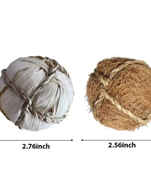 Natuurlijk Kauwspeelgoed voor Konijnen en Knaagdieren – Handgeweven Stro en Rotan Speelbal