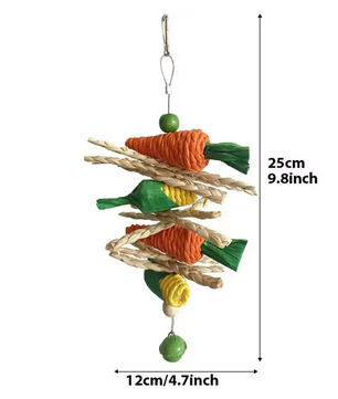 Natuurlijk Kauwspeelgoed voor Konijnen en Knaagdieren – Handgeweven Stro en Rotan Speelbal