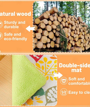 Houten Cavia Kasteel met Trap – Schuilhuis op Meerdere Niveaus voor Kleine Dieren