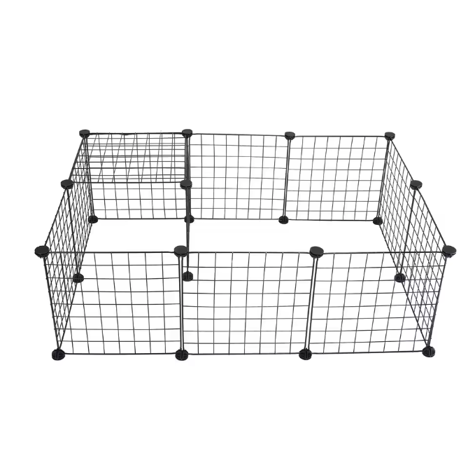 Modulaire Dierenren voor Kleine Huisdieren – Metalen Puppybox met 12 Panelen