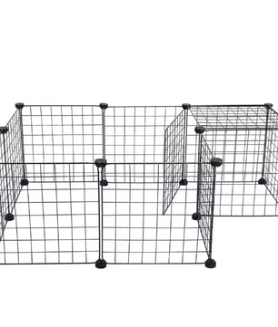 Modulaire Dierenren voor Kleine Huisdieren – Metalen Puppybox met 12 Panelen