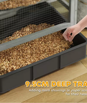 Houten Hamsterkooi met 4 Verdiepingen – Knaagdierenkooi met Wielen