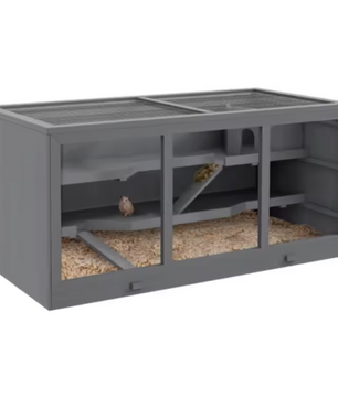 Houten Hamsterkooi met 3 Verdiepingen – Ruime Knaagdierkooi met Trap