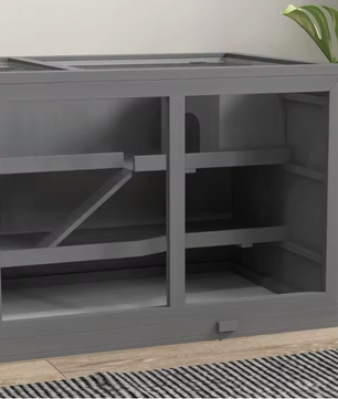 Houten Hamsterkooi met 3 Verdiepingen – Ruime Knaagdierkooi met Trap