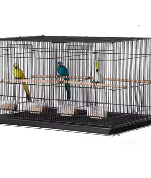 Stapelbare Vogelkooi met Verdeler – Ruime Reiskooi met Zitstokken