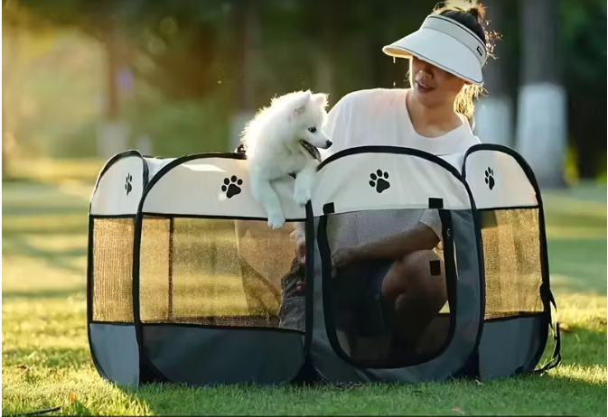 Opvouwbare Huisdierbox voor Honden en Katten – Draagbare Speelren van Oxford Stof