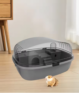 Grote Hamsterkooi met Transparant Deksel – Ademende Habitat voor Kleine Dieren