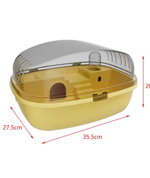 Grote Hamsterkooi met Transparant Deksel – Ademende Habitat voor Kleine Dieren