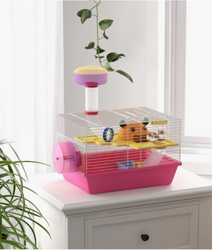 Hamsterkooi met Observatietoren, Oefenwiel en Huis – Complete Knaagdierkooi