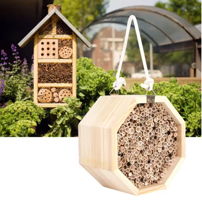 Houten Insectenhotel voor Tuin – Bijenhuis en Nestkast voor Nuttige Insecten
