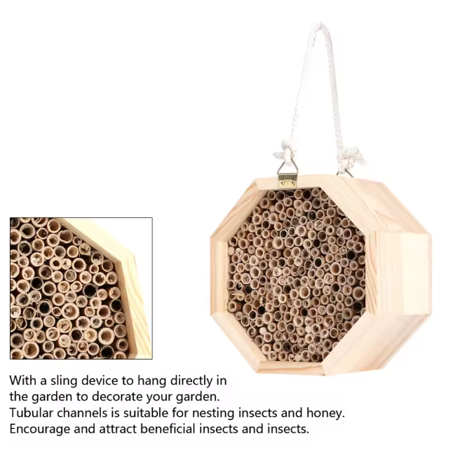 Houten Insectenhotel voor Tuin – Bijenhuis en Nestkast voor Nuttige Insecten