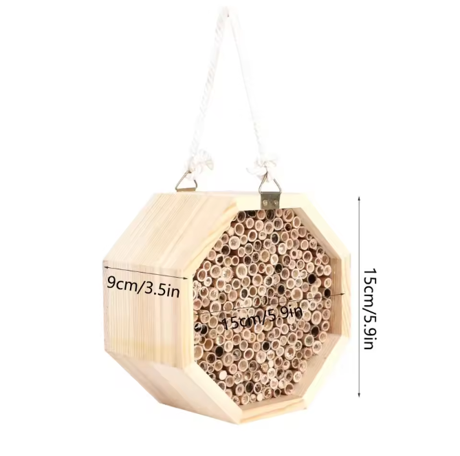 Houten Insectenhotel voor Tuin – Bijenhuis en Nestkast voor Nuttige Insecten