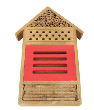 Houten Insectenhotel met Buistunnels – Bijenhuis voor Tuin en Nuttige Insecten