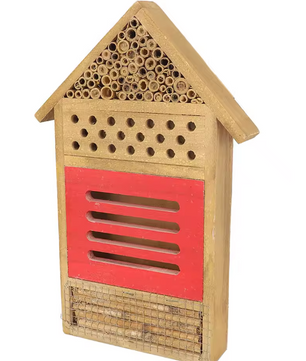 Houten Insectenhotel met Buistunnels – Bijenhuis voor Tuin en Nuttige Insecten