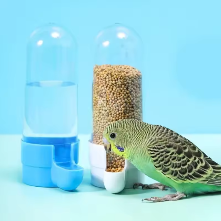 Automatische Vogel Drinkbak – Hangende Waterdispenser voor Vogelkooien, Kunststof Drink- en Voerhouder