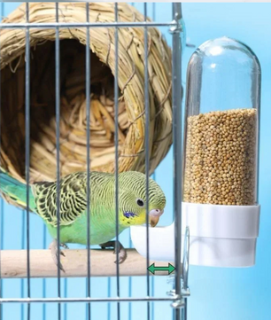 Automatische Vogel Drinkbak – Hangende Waterdispenser voor Vogelkooien, Kunststof Drink- en Voerhouder