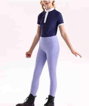 Kinderpaardrijbroek met Volledig Siliconen Zitvlak – Hoge Elasticiteit en Ademend Gebreid Materiaal