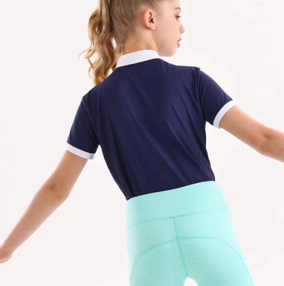 Zomer Paardensport T-shirt voor Kinderen – Sneldrogend en Hoog Elastisch