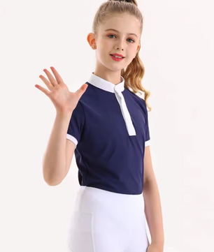 Zomer Paardensport T-shirt voor Kinderen – Sneldrogend en Hoog Elastisch