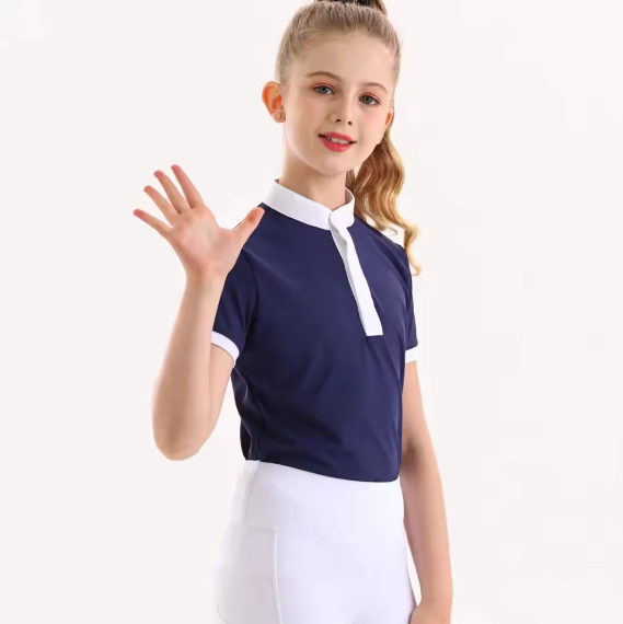 Zomer Paardensport T-shirt voor Kinderen – Sneldrogend en Hoog Elastisch