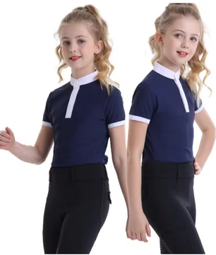 Zomer Paardensport T-shirt voor Kinderen – Sneldrogend en Hoog Elastisch