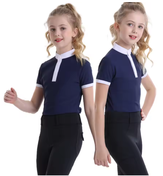 Zomer Paardensport T-shirt voor Kinderen – Sneldrogend en Hoog Elastisch