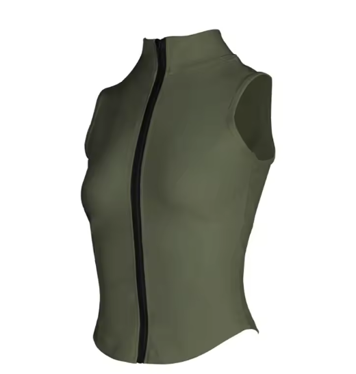 Mouwloos Paardrijshirt voor Dames – Sportieve Paardensport Top met Rits