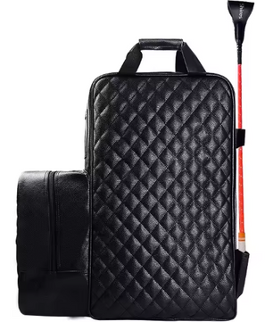 Paardensporttas met Grote Capaciteit – Slijtvast PU-Leer, Tas voor Helm, Laarzen en Uitrusting