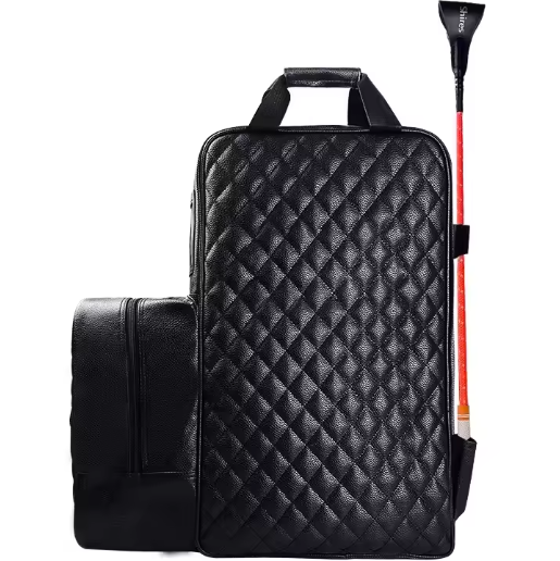 Paardensporttas met Grote Capaciteit – Slijtvast PU-Leer, Tas voor Helm, Laarzen en Uitrusting