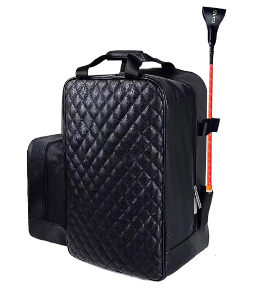 Paardensporttas met Grote Capaciteit – Slijtvast PU-Leer, Tas voor Helm, Laarzen en Uitrusting