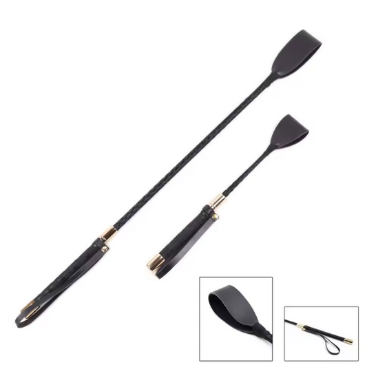 Paardrijzweep met Antislip Handvat – PU-Leren Rijzweep voor Paardensporttraining