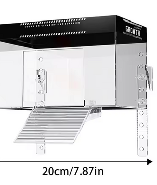Schildpad Basking Dock – Over Tank Platform met Deksel en Anti-Slip Oprit