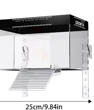 Schildpad Basking Dock – Over Tank Platform met Deksel en Anti-Slip Oprit