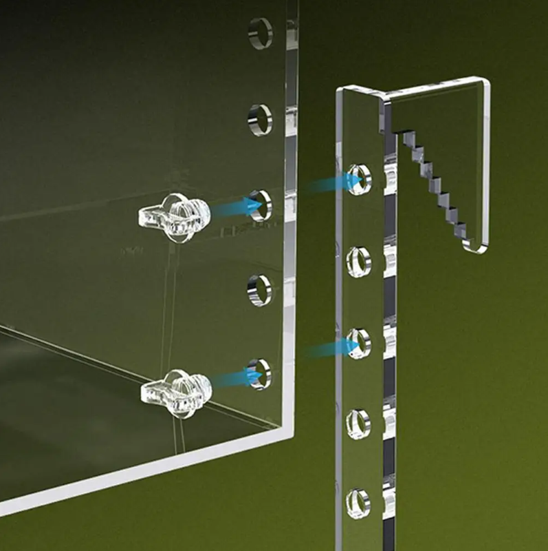 Schildpad Basking Dock – Over Tank Platform met Deksel en Anti-Slip Oprit