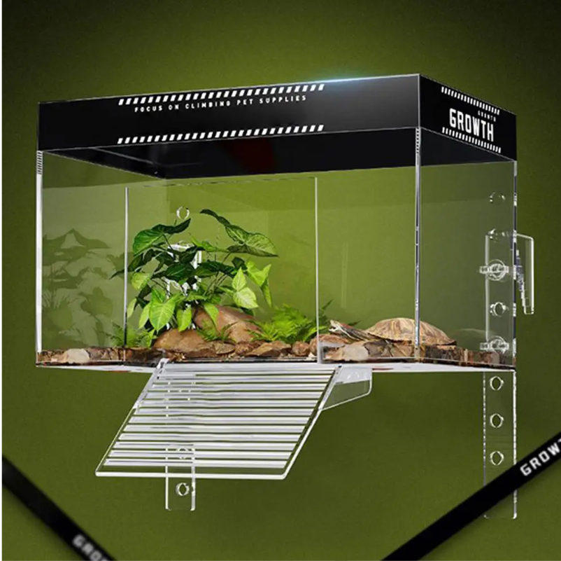 Over Tank Schildpad Basking Platform – Aquarium Rustplatform met Ramp