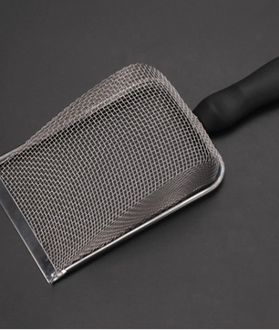 Reptielen Terrarium Schep – RVS Substraat Zeef en Schoonmaakschep