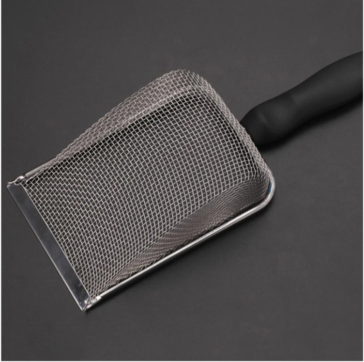 Reptielen Terrarium Schep – RVS Substraat Zeef en Schoonmaakschep