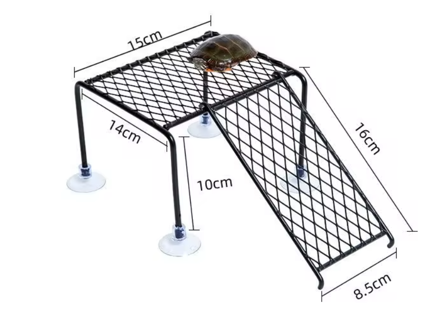 Schildpad Zonneplatform – Drijvend Rust- en Klimplatform voor Aquarium